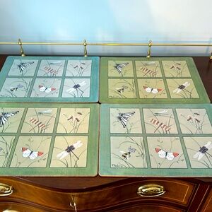 4 Pimpernel Cork Placemats and 6 Cork Coasters